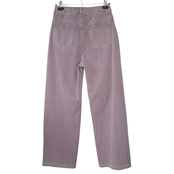 Halara Flex High Waisted Straight Leg Pull On Jeans Pants Womens Size S Purple - Picture 9 of 12